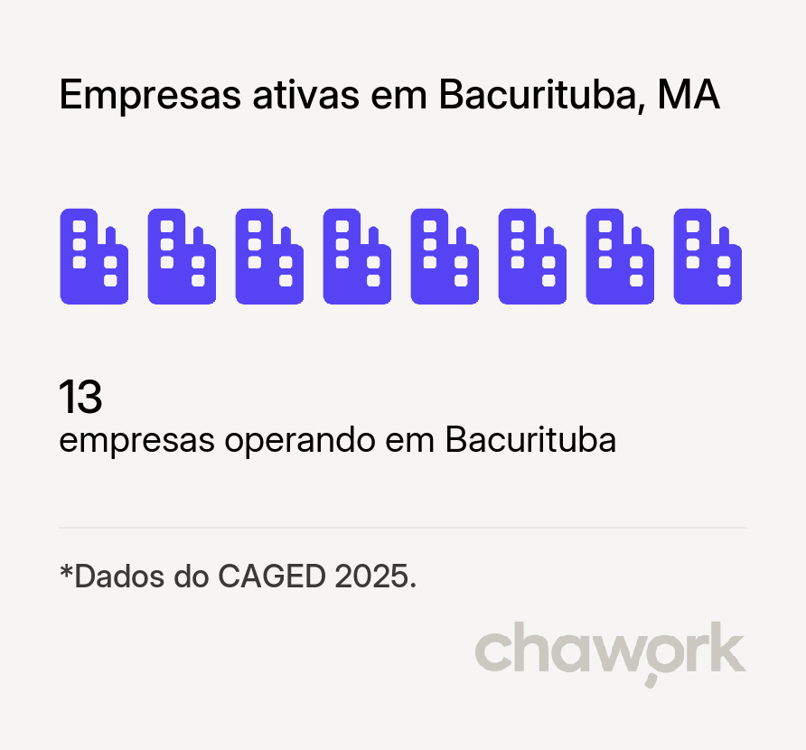 Empresas ativas em Bacurituba, MA