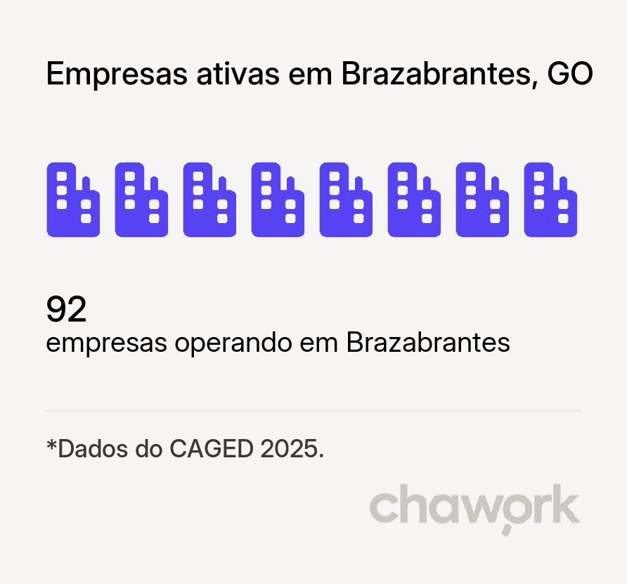 Empresas ativas em Brazabrantes, GO