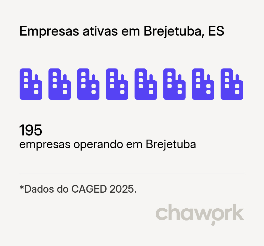 Empresas ativas em Brejetuba, ES