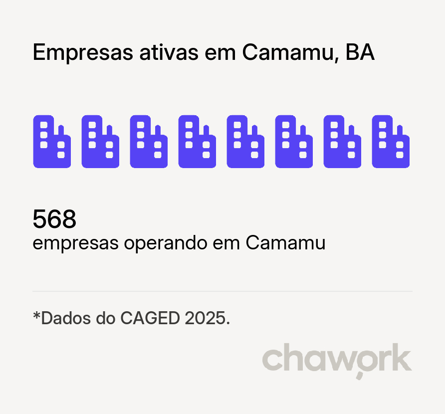 Empresas ativas em Camamu, BA