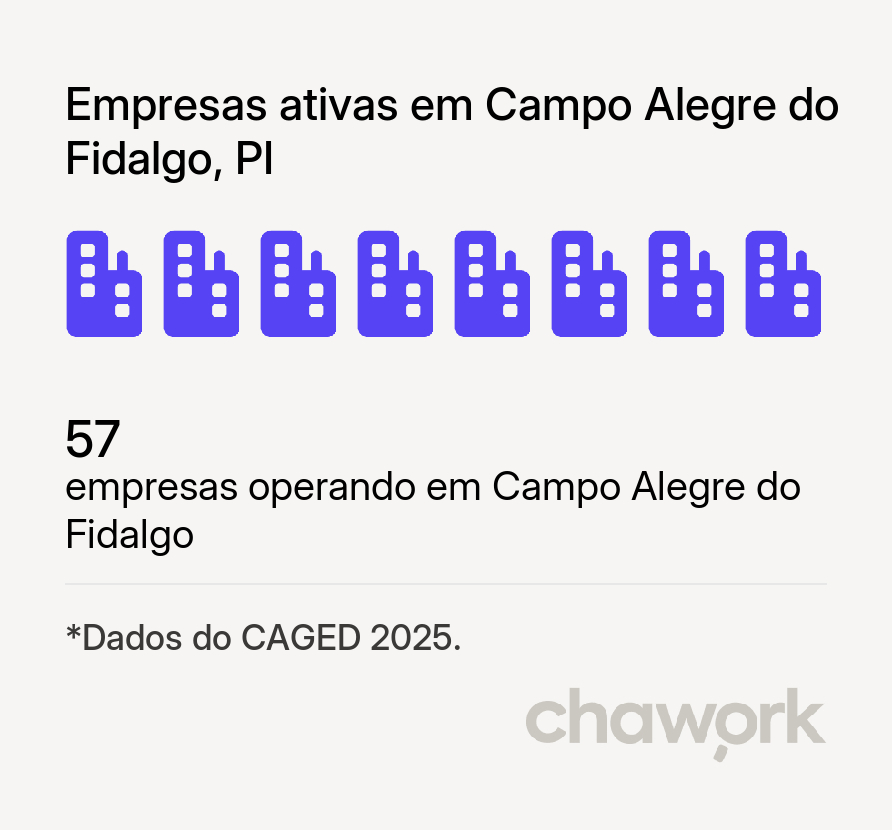 Empresas ativas em Campo Alegre do Fidalgo, PI