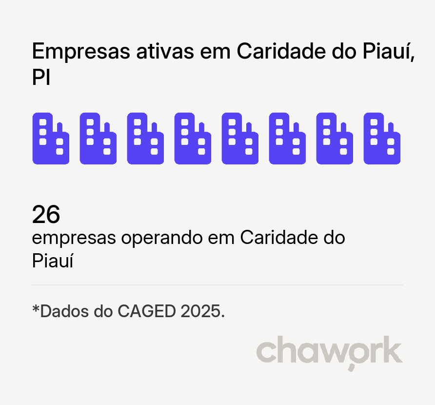Empresas ativas em Caridade do Piauí, PI