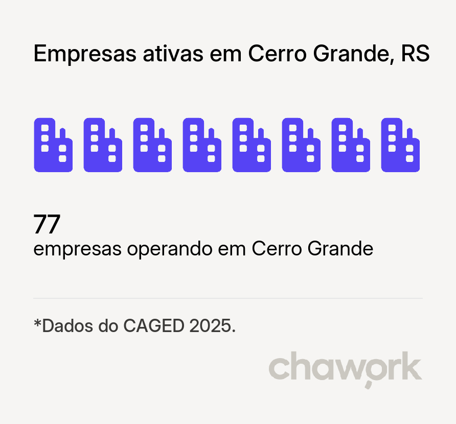 Empresas ativas em Cerro Grande, RS