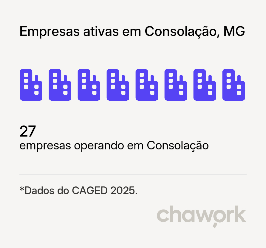 Empresas ativas em Consolação, MG