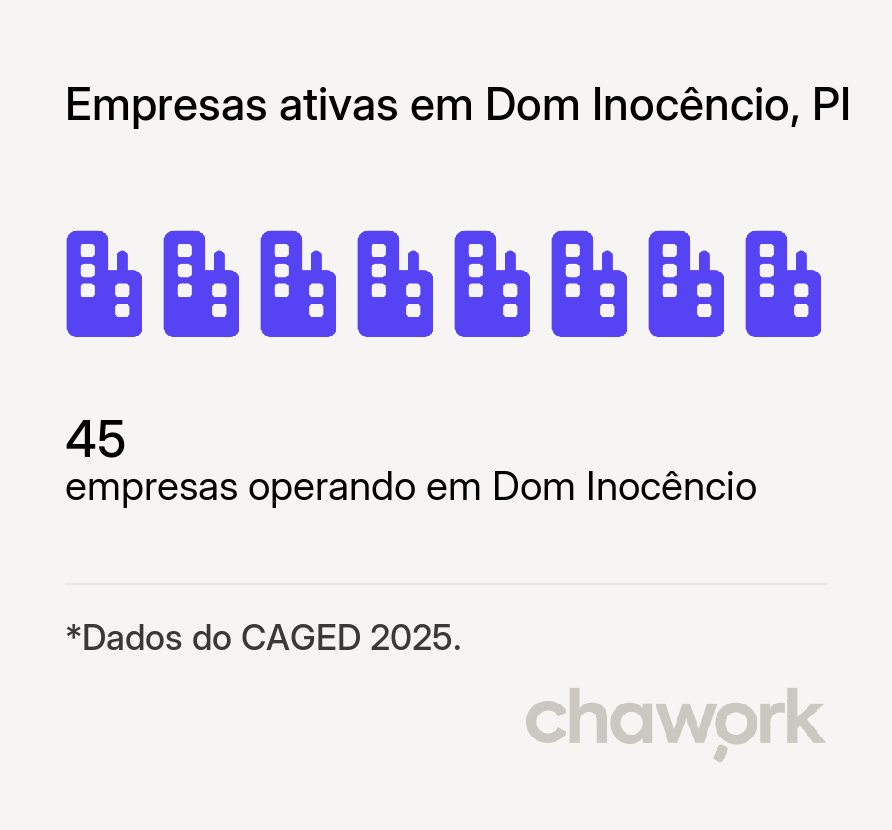 Empresas ativas em Dom Inocêncio, PI