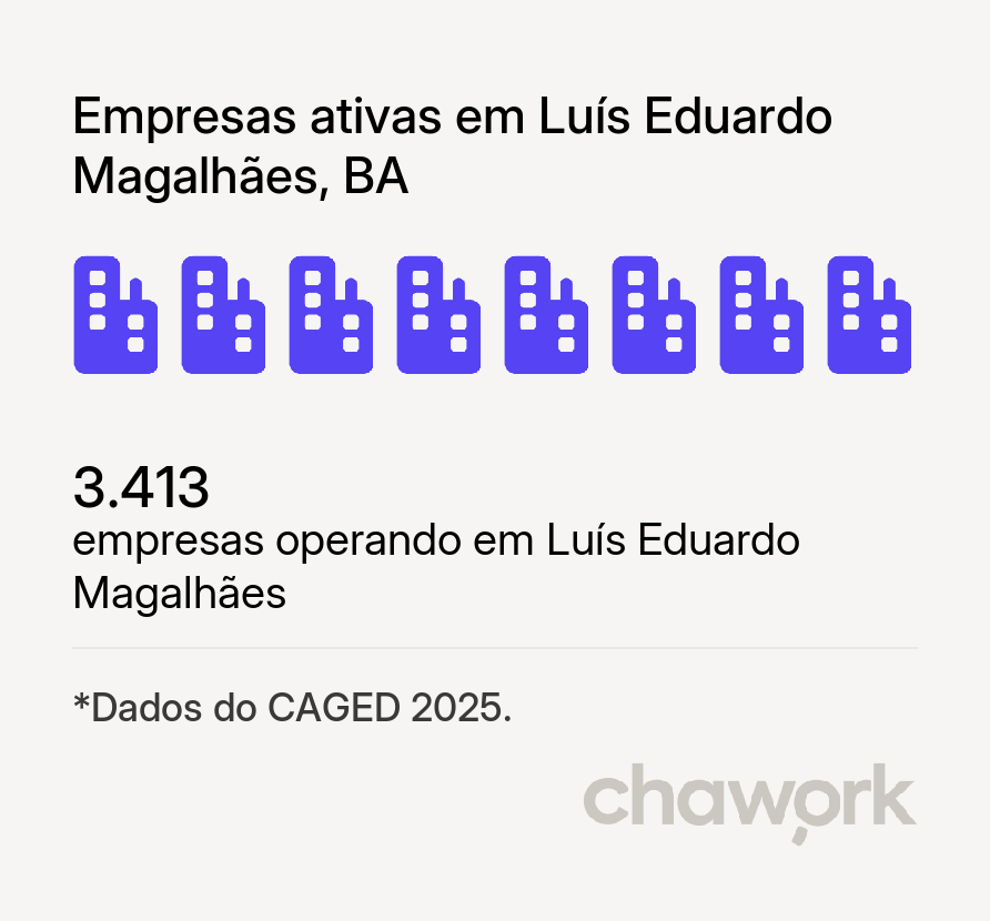 Empresas ativas em Luís Eduardo Magalhães, BA