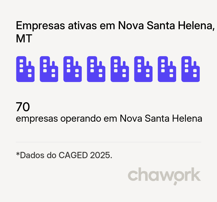 Empresas ativas em Nova Santa Helena, MT