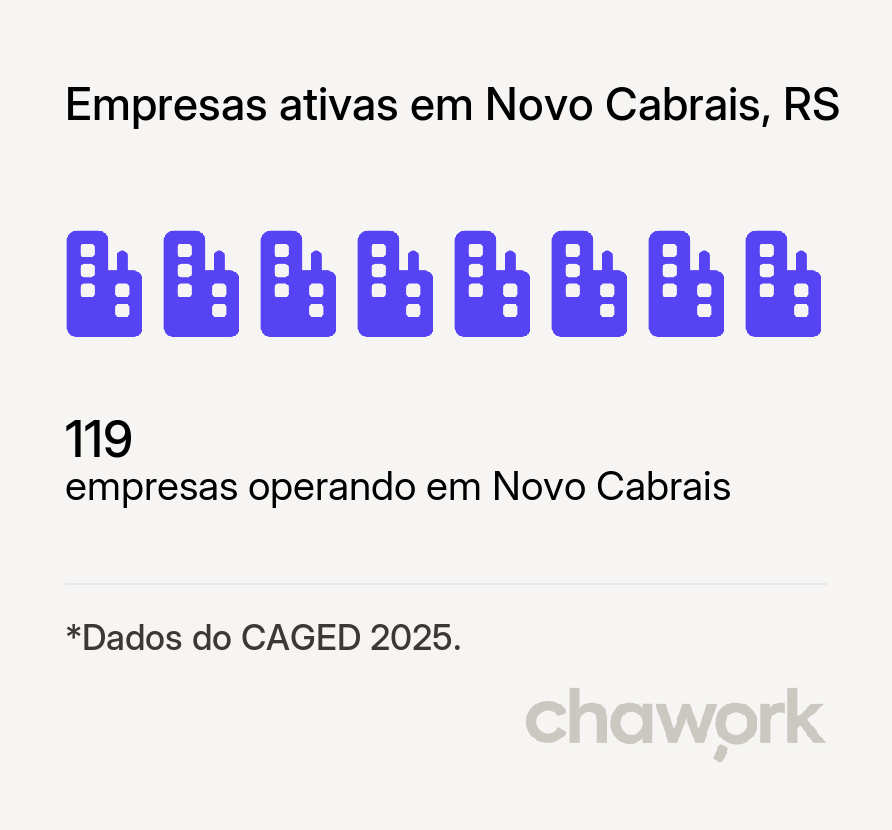 Empresas ativas em Novo Cabrais, RS