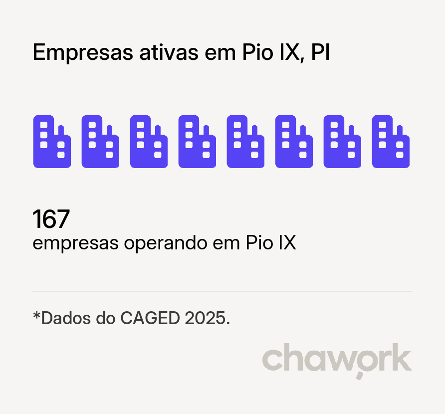 Empresas ativas em Pio IX, PI