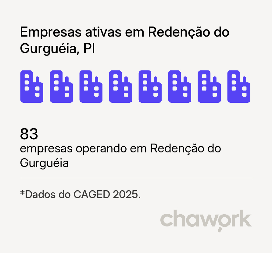 Empresas ativas em Redenção do Gurguéia, PI