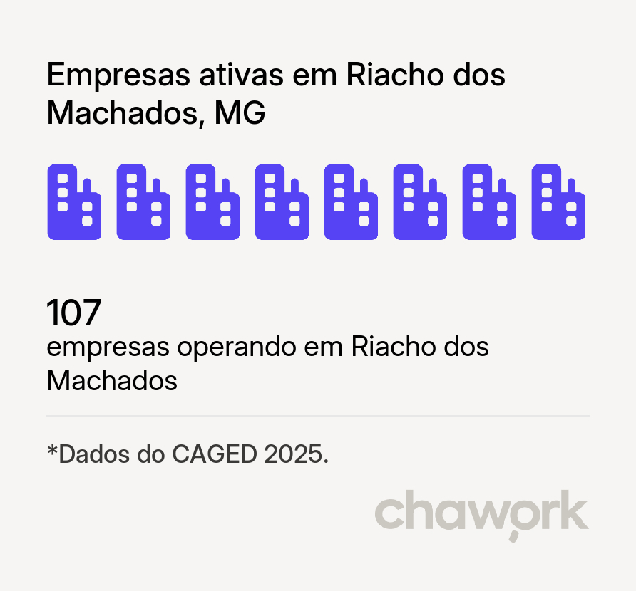 Empresas ativas em Riacho dos Machados, MG