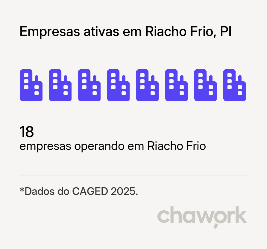 Empresas ativas em Riacho Frio, PI