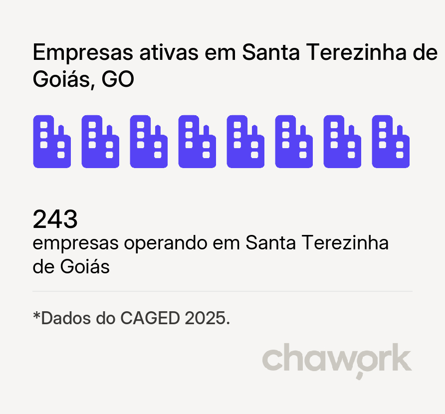 Empresas ativas em Santa Terezinha de Goiás, GO