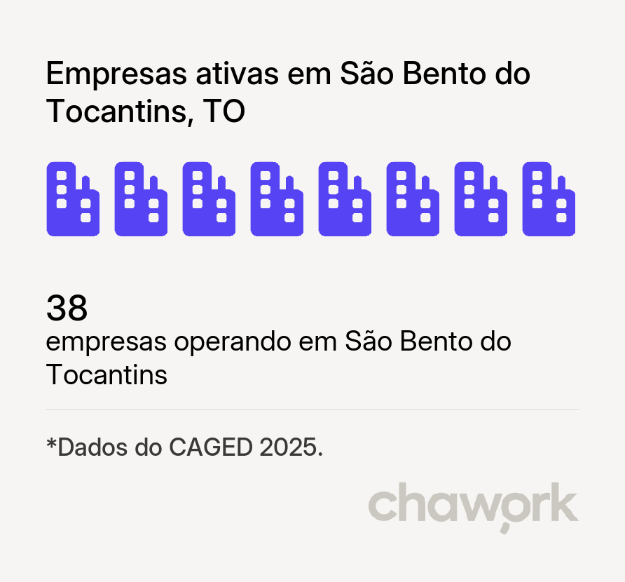 Empresas ativas em São Bento do Tocantins, TO