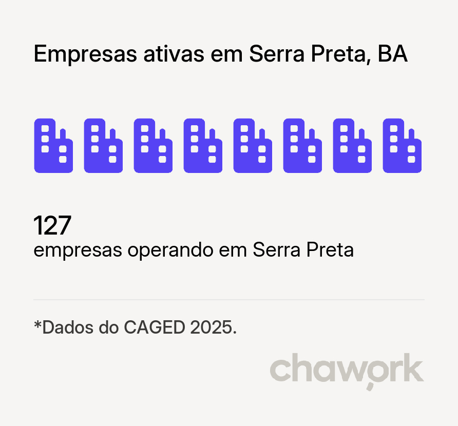 Empresas ativas em Serra Preta, BA