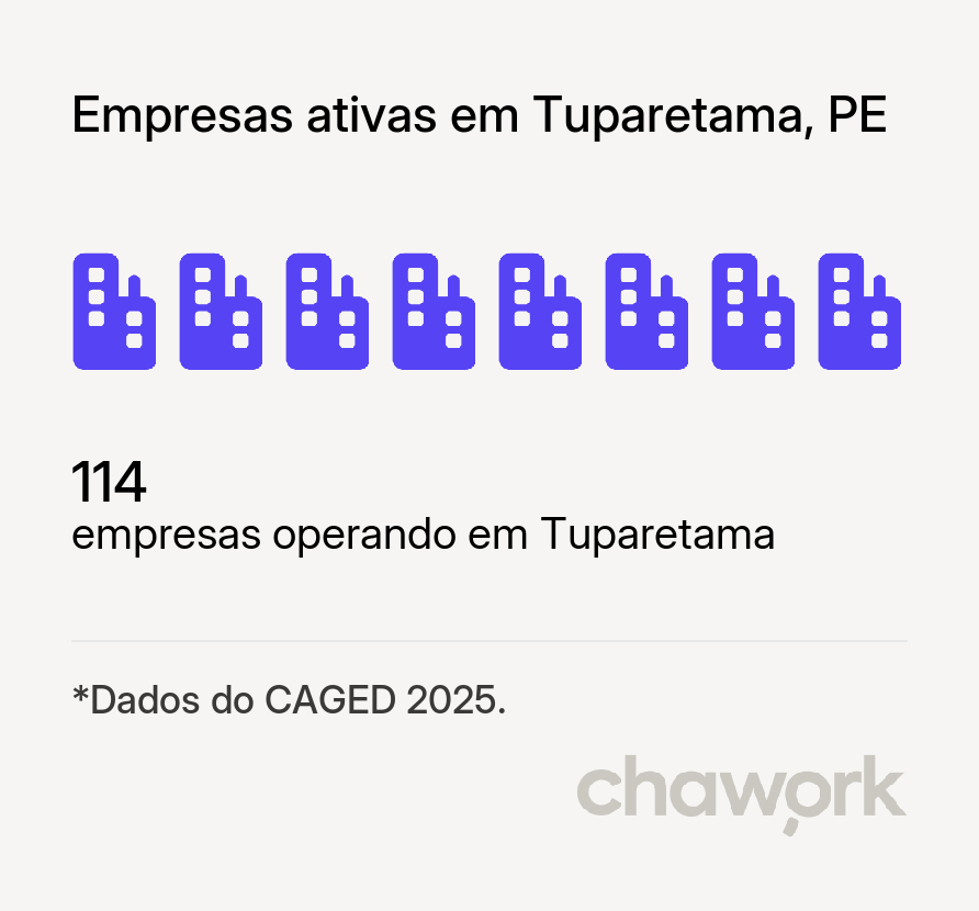 Empresas ativas em Tuparetama, PE