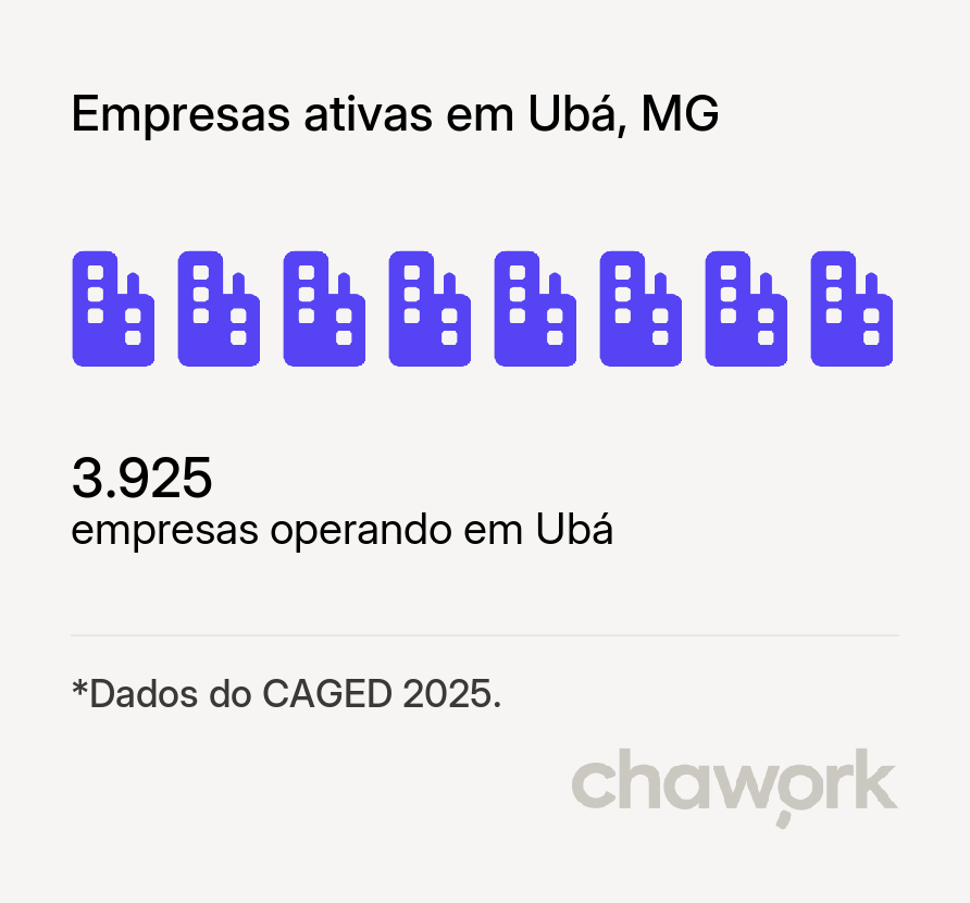 Empresas ativas em Ubá, MG
