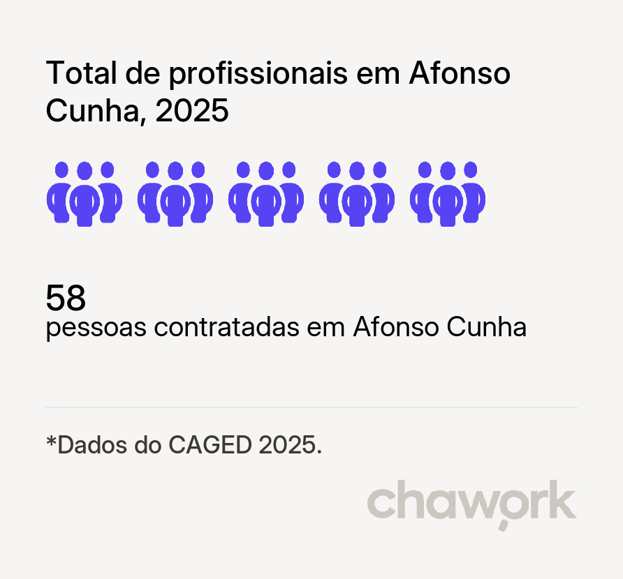 Total de profissionais contratados em Afonso Cunha, MA