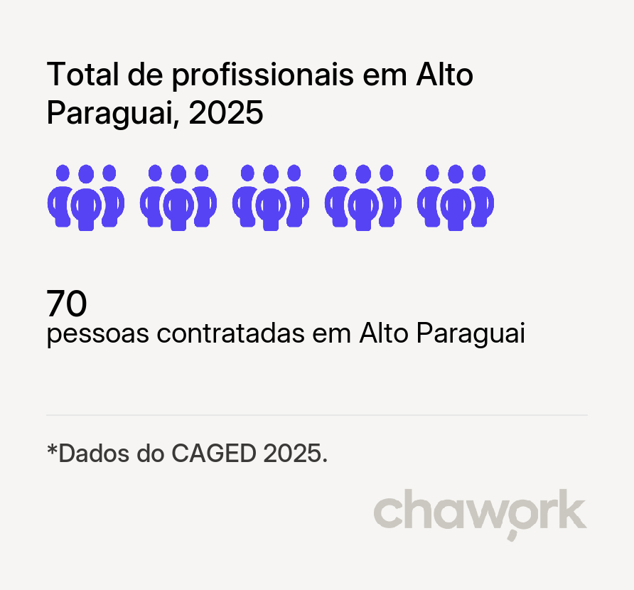 Total de profissionais contratados em Alto Paraguai, MT
