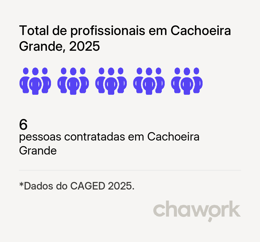 Total de profissionais contratados em Cachoeira Grande, MA