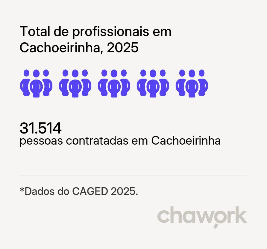 Total de profissionais contratados em Cachoeirinha, TO