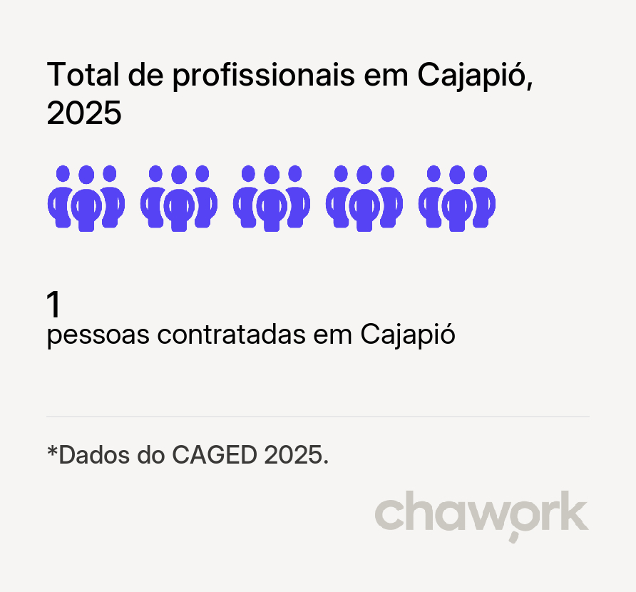 Total de profissionais contratados em Cajapió, MA