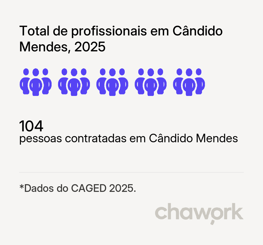 Total de profissionais contratados em Cândido Mendes, MA