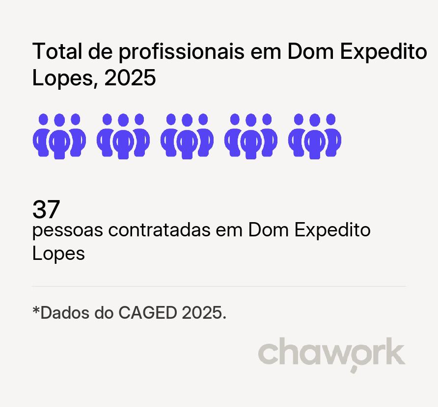 Total de profissionais contratados em Dom Expedito Lopes, PI