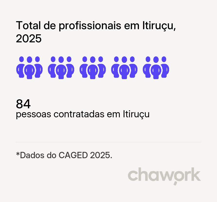 Total de profissionais contratados em Itiruçu, BA