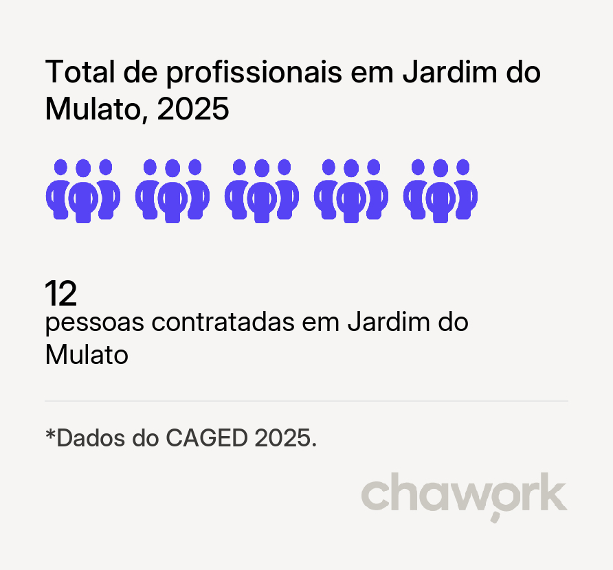 Total de profissionais contratados em Jardim do Mulato, PI
