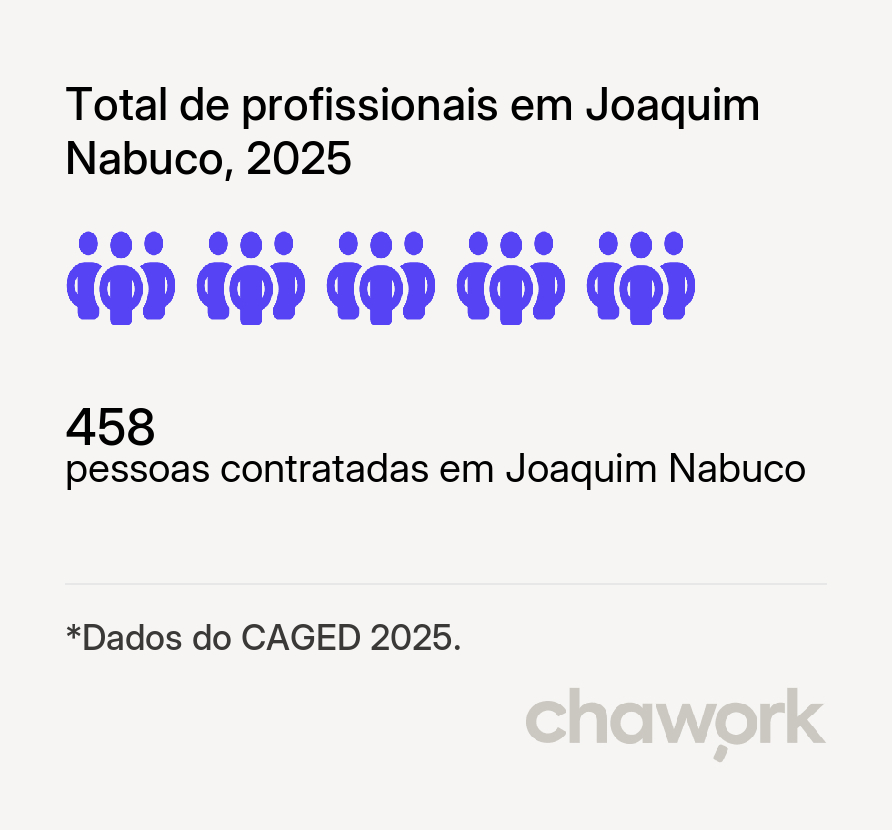 Total de profissionais contratados em Joaquim Nabuco, PE