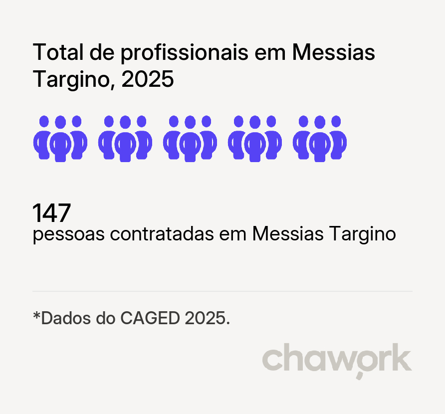 Total de profissionais contratados em Messias Targino, RN