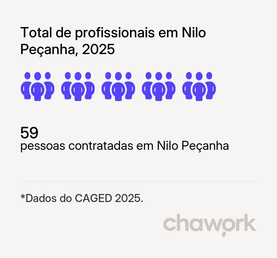 Total de profissionais contratados em Nilo Peçanha, BA