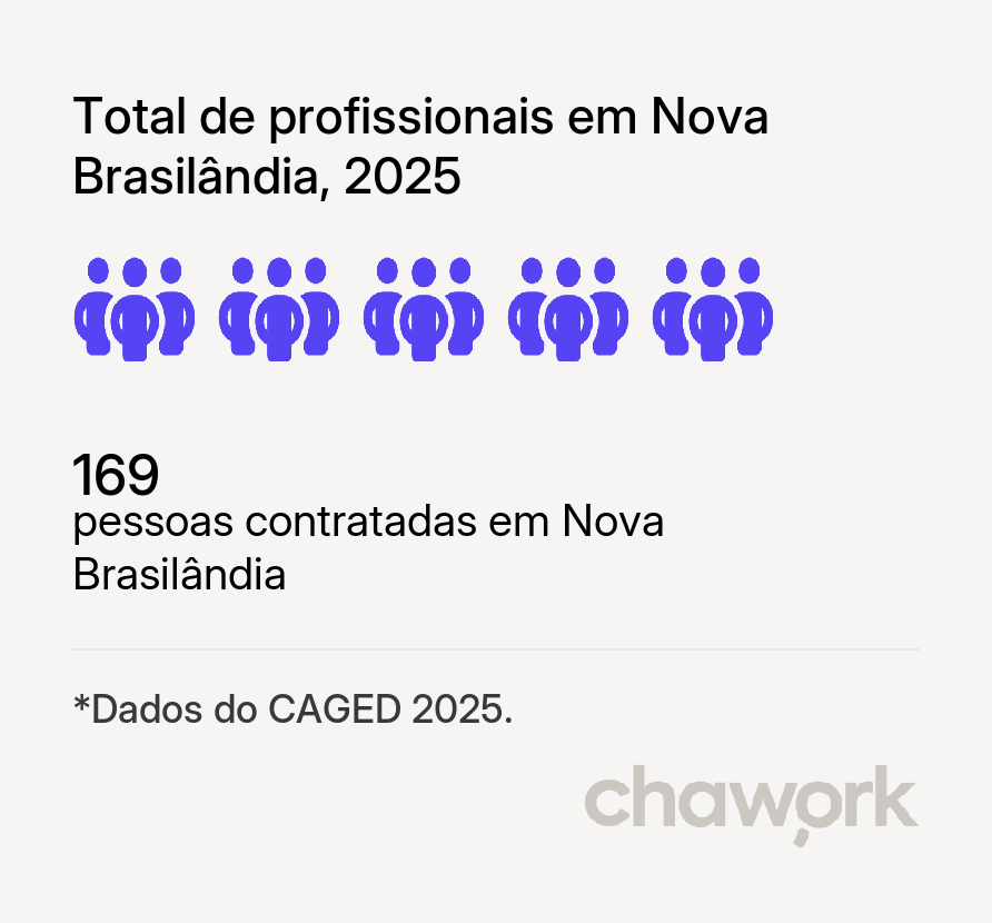 Total de profissionais contratados em Nova Brasilândia, MT