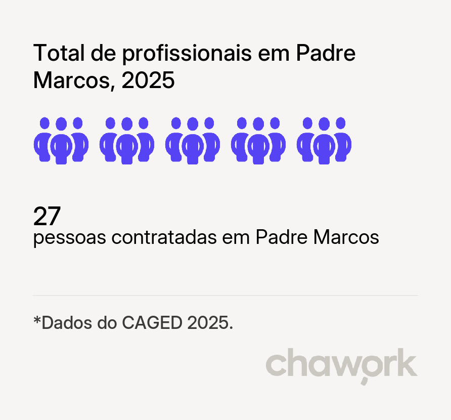 Total de profissionais contratados em Padre Marcos, PI