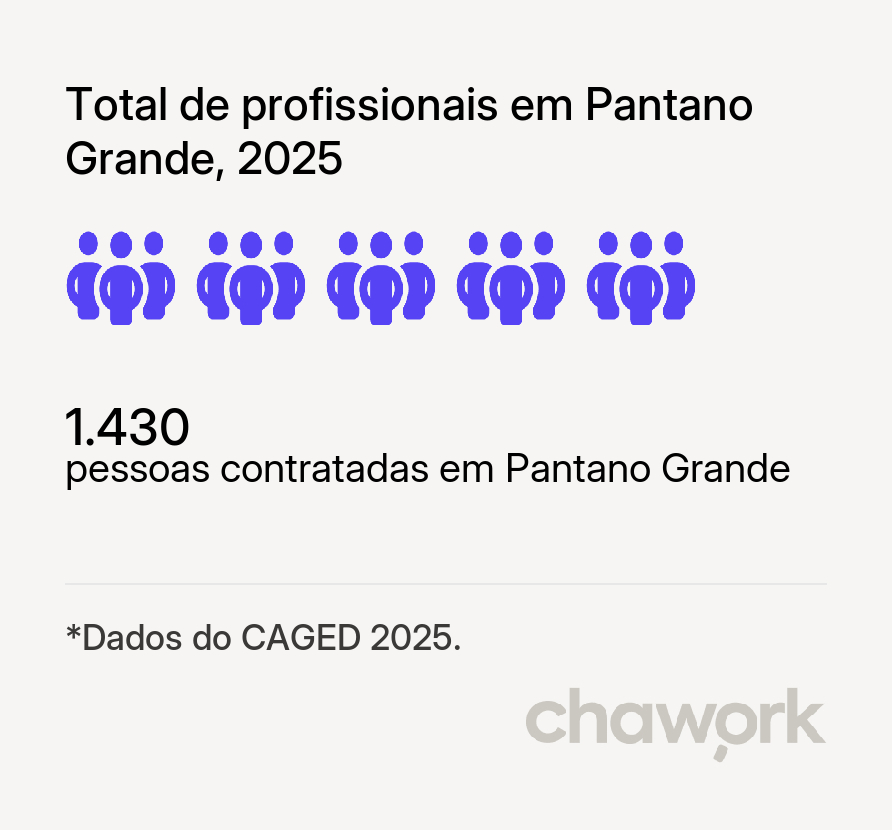 Total de profissionais contratados em Pantano Grande, RS