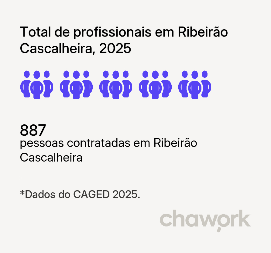 Total de profissionais contratados em Ribeirão Cascalheira, MT