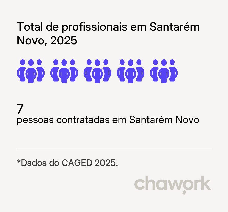 Total de profissionais contratados em Santarém Novo, PA