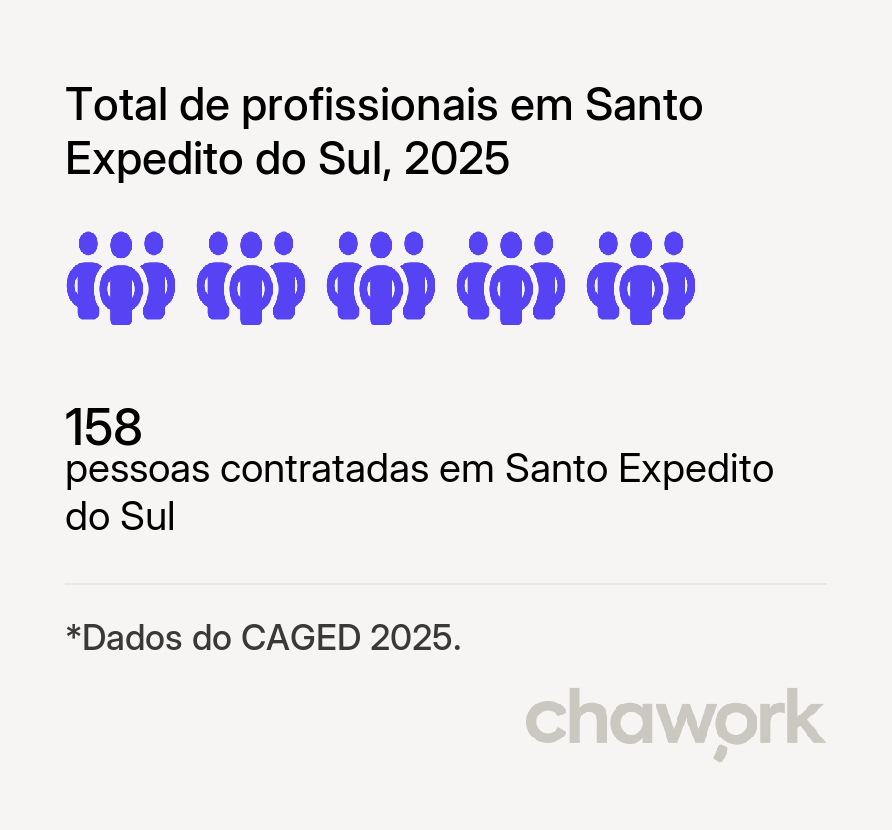 Total de profissionais contratados em Santo Expedito do Sul, RS