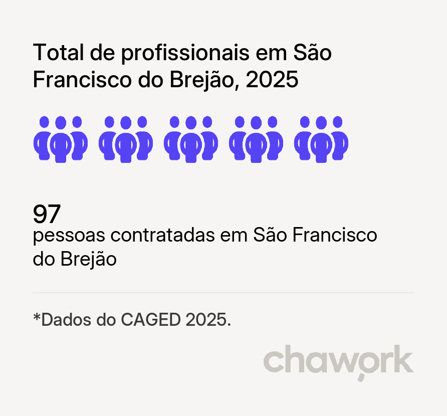 Total de profissionais contratados em São Francisco do Brejão, MA