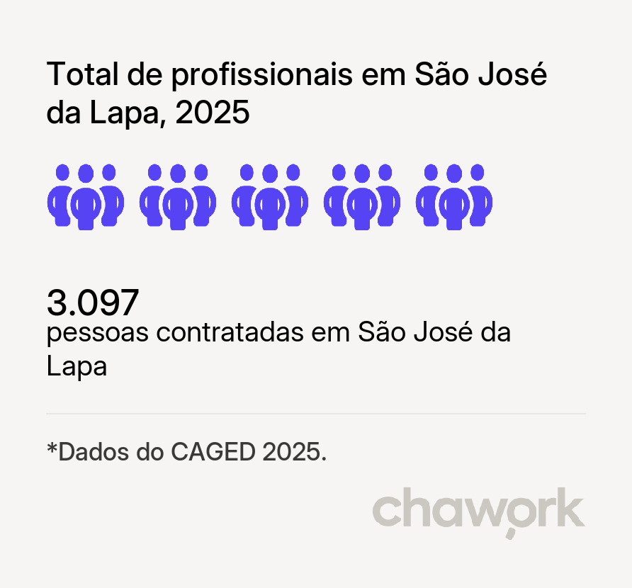 Total de profissionais contratados em São José da Lapa, MG