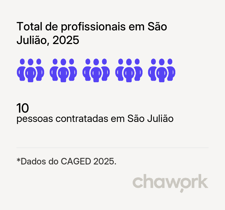 Total de profissionais contratados em São Julião, PI