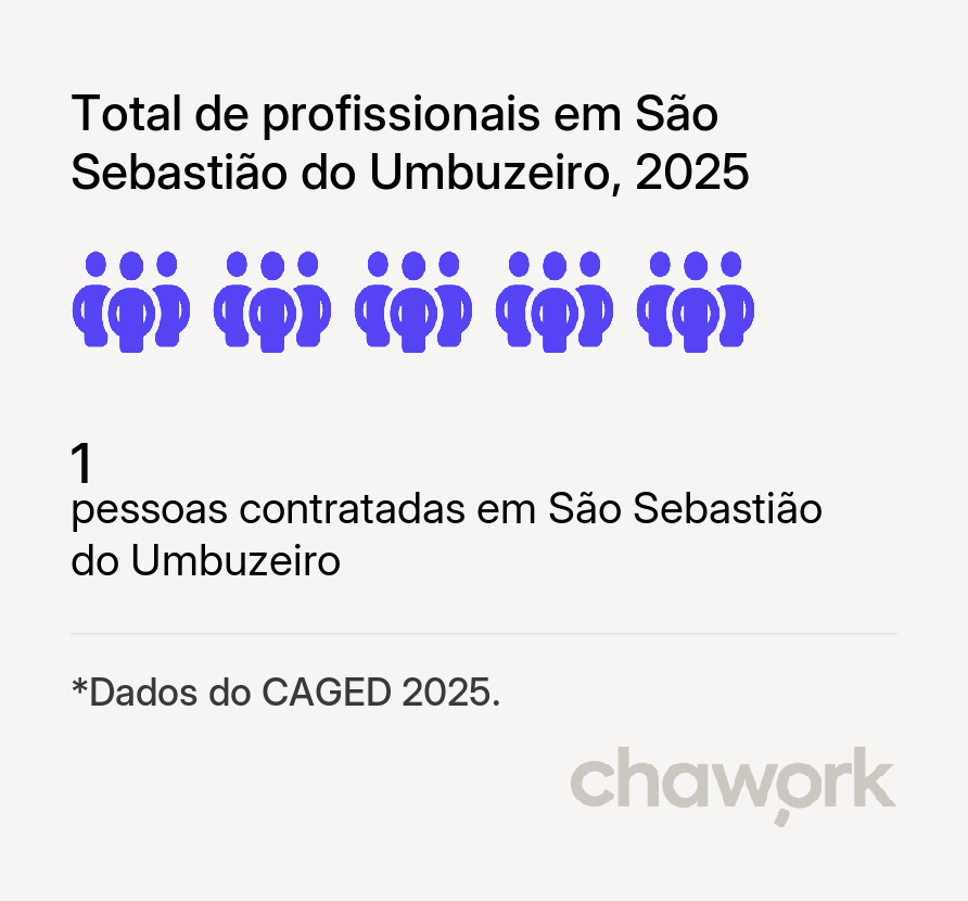 Total de profissionais contratados em São Sebastião do Umbuzeiro, PB
