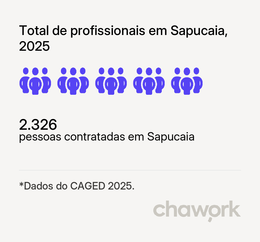Total de profissionais contratados em Sapucaia, PA