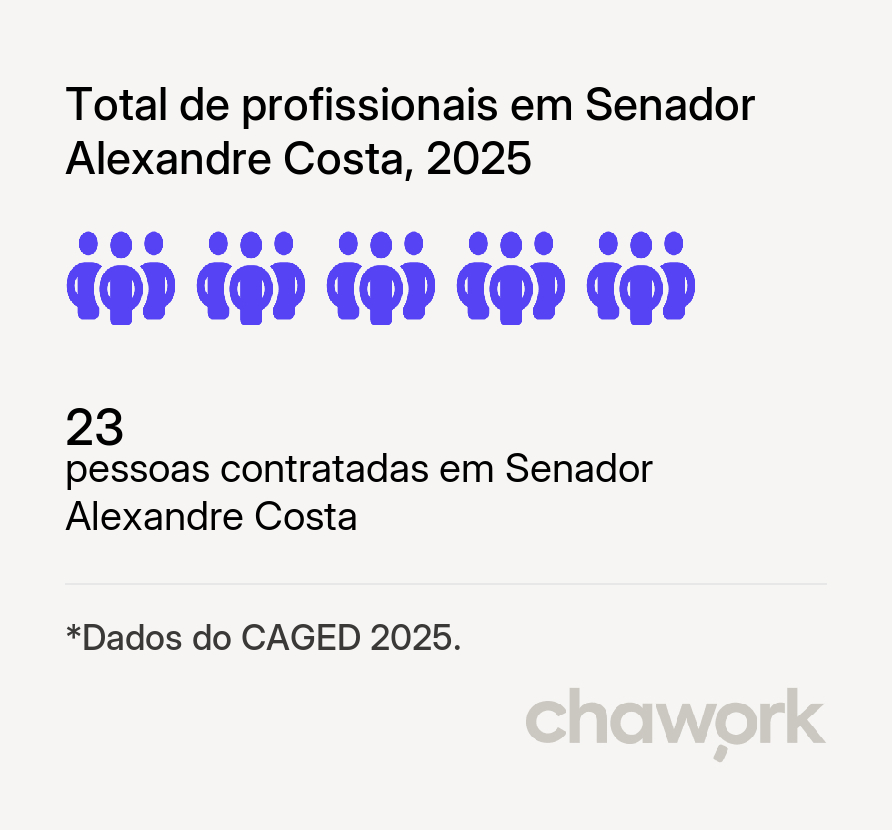 Total de profissionais contratados em Senador Alexandre Costa, MA
