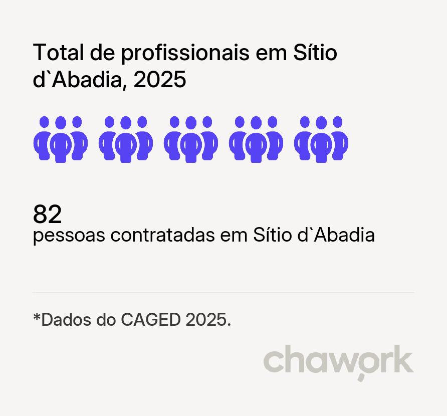 Total de profissionais contratados em Sítio d`Abadia, GO