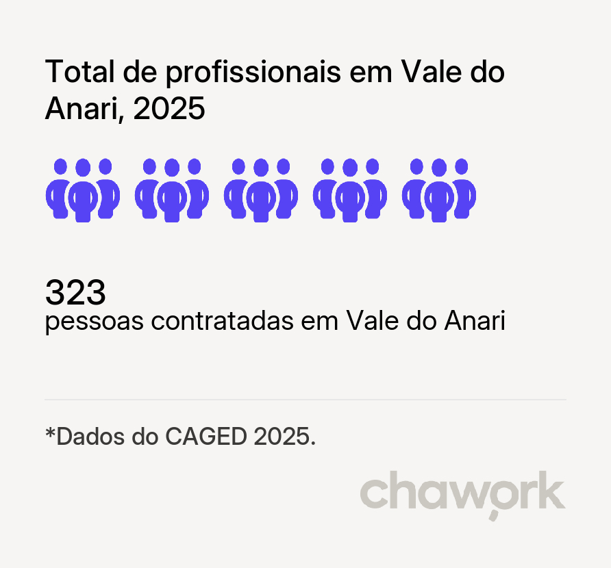 Total de profissionais contratados em Vale do Anari, RO