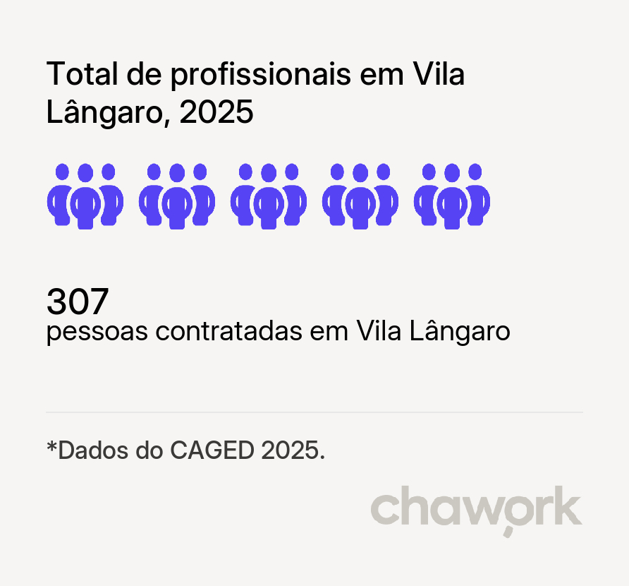 Total de profissionais contratados em Vila Lângaro, RS